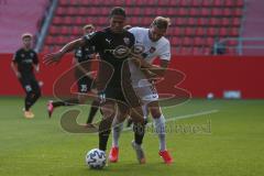 3. Fußball-Liga - Saison 2020/2021 - Testspiel -FC Ingolstadt 04 - 1. FC Heidenheim - Justin Butler (#31,FCI) - Jonas Föhrenbach (#19 Heidenheim) - Foto: Meyer Jürgen