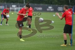 3. Fußball-Liga - Saison 2020/2021 - FC Ingolstadt 04 - Trainingsauftakt - Thomas Keller (#27,FCI)  -  Marcel Gaus (#19,FCI)  - Foto: Meyer Jürgen