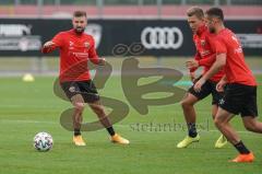 3. Liga - FC Ingolstadt 04 - Training - Marc Stendera (10, FCI) Gordon Büch (18, FCI) Fatih Kaya (9, FCI)