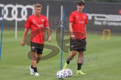 3. Fußball-Liga - Saison 2020/2021 - FC Ingolstadt 04 - Trainingsauftakt - Patrick Sussek (#37,FCI) - Thomas Keller (#27,FCI)  - Foto: Meyer Jürgen