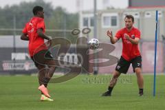 3. Fußball-Liga - Saison 2020/2021 - FC Ingolstadt 04 - Trainingsauftakt - Frederic Ananou (#2,FCI) links - Peter Kurzweg (#16,FCI)  - Foto: Meyer Jürgen