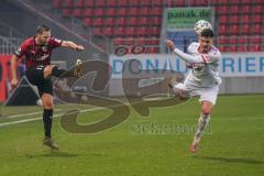 3. Liga - FC Ingolstadt 04 - VfB Lübeck - Michael Heinloth (17, FCI) trifft Kircher Tim (21 Lübeck)