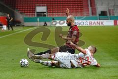 DFB Pokal - FC Ingolstadt 04 - Fortuna Düsseldorf - Nico Antonitsch (5, FCI) wird von Hennings Rouwen (28 Fortuna) zu Fall gebracht