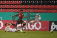 DFB Pokal - FC Ingolstadt 04 - Fortuna Düsseldorf - Justin Butler (31, FCI) wird von Dominik Franke (3 FCI) zu Fall gebracht