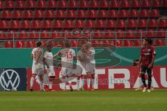 DFB Pokal - FC Ingolstadt 04 - Fortuna Düsseldorf - Tor Jubel 0:1 Pledl Thomas (18 Fortuna), Caniggia Ginola Elva (14, FCI) enttäuscht