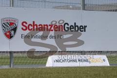 2. Bundesliga Frauen - FC Ingolstadt 04 - DSC Arminia Bielefeld - Nicht ohne meine Mädels - Banner - Choreo - Plakat - SchanzenGeber - Foto: Jürgen Meyer