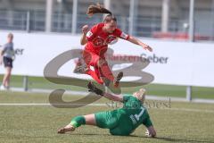 2. Bundesliga Frauen - FC Ingolstadt 04 - DSC Arminia Bielefeld - Kießling Ricarda FCI schießt den 1:1 Ausgleichstreffer - jubel - Brandt Vivien Torwart Bielefeld -  Foto: Jürgen Meyer