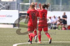 2. Bundesliga Frauen - FC Ingolstadt 04 - DSC Arminia Bielefeld - Kießling Ricarda FCI schießt den 1:1 Ausgleichstreffer - jubel - Maier Ramona links FCI - Foto: Jürgen Meyer