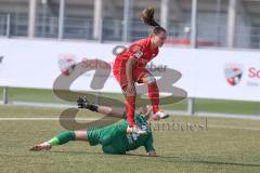 2. Bundesliga Frauen - FC Ingolstadt 04 - DSC Arminia Bielefeld - Kießling Ricarda FCI schießt den 1:1 Ausgleichstreffer - jubel - Brandt Vivien Torwart Bielefeld -  Foto: Jürgen Meyer