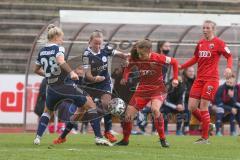 2. Frauen-Bundesliga Süd - Saison 2020/2021 - FC Ingolstadt 04 - SG99 Andernach - Stefanie Reischmann rot FCO - Alina Wagner #25 Andernach blau - Foto: Meyer Jürgen