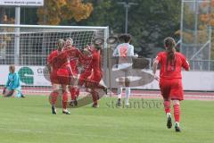 2. Frauen-Bundesliga Süd - Saison 2020/2021 - FC Ingolstadt 04 - FC Bayern München II - Der 2:1 Führungstreffer durch Mona Budnick #9 FCI - Carina Schlüter Torwart München - Jubel - Foto: Meyer Jürgen