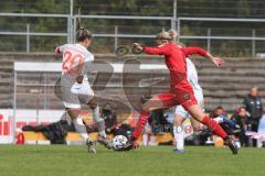 2. Frauen-Bundesliga Süd - Saison 2020/2021 - FC Ingolstadt 04 - FC Bayern München II - Mona Budnick rot FCI - Jana Kappes weiss München - Foto: Meyer Jürgen