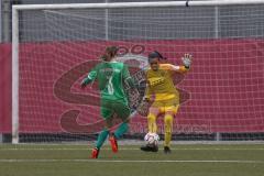 Frauen Bayernliga - Saison 2020/2021 - FC Ingolstadt Frauen II - SpVgg Greuther Fürth - Günther Dias Shantina Torwart FCI - Milena Proske grün Fürth - Foto: Meyer Jürgen