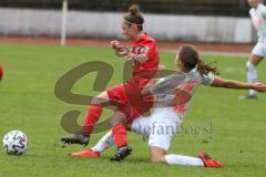 2. Frauen-Bundesliga Süd - Saison 2020/2021 - FC Ingolstadt 04 - FC Bayern München II - Vanessa Heim rot FCI - Ameli Schuster weiss München - Foto: Meyer Jürgen