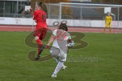 2. Frauen-Bundesliga Süd - Saison 2020/2021 - FC Ingolstadt 04 - FC Bayern München II - Vanessa Heim rot FCI - Julia Pollak #24 München - Foto: Meyer Jürgen