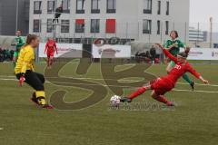 Frauen Bayernliga - Saison 2020/2021 - FC Ingolstadt Frauen II - SpVgg Greuther Fürth - Semmler Lisa rot FCI - Valerie Münderlein Torwart Fürth - Foto: Meyer Jürgen