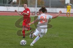 2. Frauen-Bundesliga Süd - Saison 2020/2021 - FC Ingolstadt 04 - FC Bayern München II - Vanessa Heim rot FCI - Julia Pollak #24 München - Foto: Meyer Jürgen