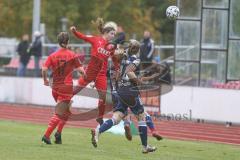 2. Frauen-Bundesliga Süd - Saison 2020/2021 - FC Ingolstadt 04 - SG99 Andernach - Selina Walter rot FCI #17 - Maria Zeller rot FCI beim Kopfball - Foto: Meyer Jürgen