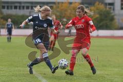 2. Frauen-Bundesliga Süd - Saison 2020/2021 - FC Ingolstadt 04 - SG99 Andernach - Maria Zeller rot FCI - Karla Engels blau Andernach - Foto: Meyer Jürgen