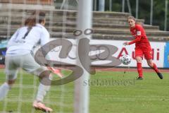 2. Frauen-Bundesliga Süd - Saison 2020/2021 - FC Ingolstadt 04 - SG99 Andernach - Stefanie Reischmann rot FCI - Jana Theissen Torwart Andernach - Foto: Meyer Jürgen