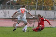 2. Frauen-Bundesliga Süd - Saison 2020/2021 - FC Ingolstadt 04 - FC Bayern München II - Anna-Lena Fritz rot FCI - Laura Dornhauser #38 München - Foto: Meyer Jürgen