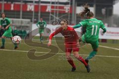 Frauen Bayernliga - Saison 2020/2021 - FC Ingolstadt Frauen II - SpVgg Greuther Fürth - Semmler Lisa rot FCI - Celia Catalan Keck grün Fürth - Foto: Meyer Jürgen