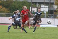 2. Frauen-Bundesliga Süd - Saison 2020/2021 - FC Ingolstadt 04 - SG99 Andernach - Ramona Maier rot FCI - Kathrin Schermuly #35 Andernach - Vanessa Zilligen #15 blau Andernach - Foto: Meyer Jürgen