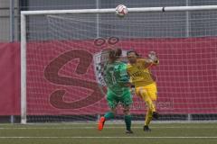 Frauen Bayernliga - Saison 2020/2021 - FC Ingolstadt Frauen II - SpVgg Greuther Fürth - Günther Dias Shantina Torwart FCI - Milena Proske grün Fürth - Foto: Meyer Jürgen