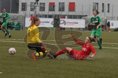 Frauen Bayernliga - Saison 2020/2021 - FC Ingolstadt Frauen II - SpVgg Greuther Fürth - Semmler Lisa rot FCI - Valerie Münderlein Torwart Fürth - Foto: Meyer Jürgen