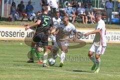 FS/H/B-FS/B-OB/1 - Freundschaftsspiel - Saison 2019/2020 - SV Manching - FC Ingolstadt 04 II - Joseph Königsdorfer weiss FCI - Fabian Schlienz schwarz Manching - Foto: Meyer Jürgen