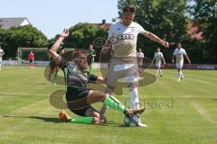 FS/H/B-FS/B-OB/1 - Freundschaftsspiel - Saison 2019/2020 - SV Manching - FC Ingolstadt 04 II - Philipp Herrmann weiss FCI - Fabian Schlienz schwarz Manching - Foto: Meyer Jürgen