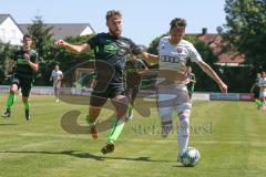 FS/H/B-FS/B-OB/1 - Freundschaftsspiel - Saison 2019/2020 - SV Manching - FC Ingolstadt 04 II - Philipp Herrmann weiss FCI - Fabian Schlienz schwarz Manching - Foto: Meyer Jürgen