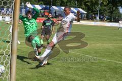 FS/H/B-FS/B-OB/1 - Freundschaftsspiel - Saison 2019/2020 - SV Manching - FC Ingolstadt 04 II - Dominik N'gatie weiss FCI schiesst den 0:1 Führungstreffer - jubel - Thomas Obermeier Torwart Manching - Foto: Meyer Jürgen