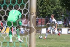 FS/H/B-FS/B-OB/1 - Freundschaftsspiel - Saison 2019/2020 - SV Manching - FC Ingolstadt 04 II - Paul Polauke weiss FCI - Thomas Obermeier Torwart Manching - Foto: Meyer Jürgen