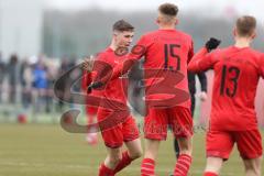 Bayernliga Süd - Saison 2019/2020 - FC Ingolstadt 04 II - TSV 1865 Dachau - Tim Kraus rot FCI #6 mit dem 2:0 Führungstreffer - jubel - Foto: Meyer Jürgen