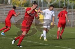 Bayernliga Süd - Saison 2020/2021 - FC Ingolstadt 04 II - Schwabmünchen - Jonathan Kotzke rot FCI nach einer vergebenen Chance - Foto: Meyer Jürgen