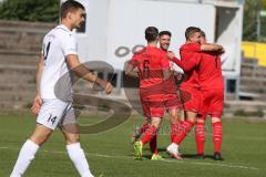 Bayernliga Süd - Saison 2020/2021 - FC Ingolstadt 04 II - Schwabmünchen - Der 1:0 Führungstreffer durch Fabio Meikis rot FCI - jubel - Foto: Meyer Jürgen