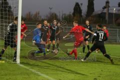 Bayernliga Süd - Saison 2020/2021 - FC Ingolstadt 04 II - SpVgg SpVgg Hankofen-Hailing  - Mario Götzendörfer rot FCI - Mathias Loibl Torwart Hankofen - Foto: Meyer Jürgen