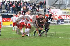 Regionalliga Bayern - FC Ingolstadt 04 II - FC Kickers Wuerzburg - Stefan Mueller bejubelt sein Tor zum 1:0. Foto: Adalbert Michalik