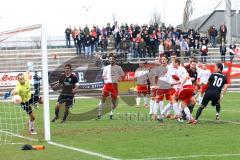 Regionalliga Bayern - FC Ingolstadt 04 II - FC Kickers Wuerzburg - Stefan Mueller koepft das 1:0. Foto: Adalbert Michalik