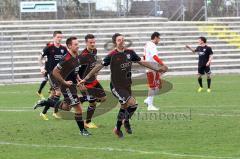 Regionalliga Bayern - FC Ingolstadt 04 II - FC Kickers Wuerzburg - Stefan Mueller bejubelt sein Tor zum 1:0. Foto: Adalbert Michalik