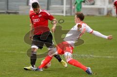 Regionalliga - FC Ingolstadt 04 II - Bayern München II  - Alper Uludag im Zweikampf - Foto: Jürgen Meyer