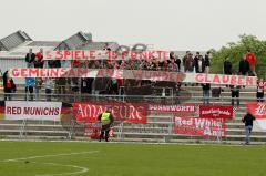 Regionalliga - FC Ingolstadt 04 II - Bayern München II  - Fans Bayern München II mit Spruchband - Foto: Jürgen Meyer
