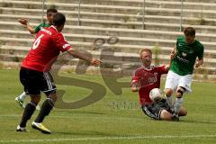 FC Ingolstadt II - 1.FC Schweinfurt 05 - Hofmann Philipp (rot am Boden FC Ing) und Uludag Alper (rot FC Ing) - Foto: Jürgen Meyer