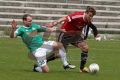 FC Ingolstadt 04 II - SV Schalding-Heining - Günther-Schmidt J. (rot FC Ingolstadt) - Escherich Sebastian (grün Schalding) - Foto: Jürgen Meyer