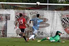 FC Ingolstadt 04 II - TSV 1860 München II  - Hagmann Marcel (23) - Wood Shou Bobby (blau 1860) - Reichlmayr Thomas (Torhüter) kann klären - Foto: Jürgen Meyer