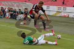 Regionalliga FC Ingolstadt 04 II - SpVgg Greuther Fürth II - Günther Schmidt J. (rot FC Ingolstadt 04) - Golda Johannes (grün GreutherFürth) - Foto: Jürgen Meyer