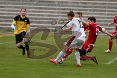 Regionaliga - FC Ingolstadt II - SV Heimstetten - Günther - Schmidt J. - #13 weiss FC Ing 04 II - Kubina Clemens #21 rot Heimstetten - Pintar Igor Torwart Heimstetten - Foto: Jürgen Meyer