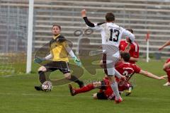 Regionaliga - FC Ingolstadt II - SV Heimstetten - Günther - Schmidt J. - #13 weiss FC Ing 04 II - Kubina Clemens #21 rot Heimstetten - Pintar Igor Torwart Heimstetten - Foto: Jürgen Meyer