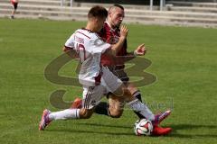 Regionlliga - FC Ingolstadt 04 II - FC Nürnberg -  Denz Michael #5 rot FC Ingolstadt 04 - Wießmeier Julian #10 weiss FC Nürnberg - Foto: Jürgen Meyer